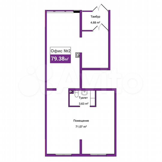 Свободного назначения, 79.38 м²