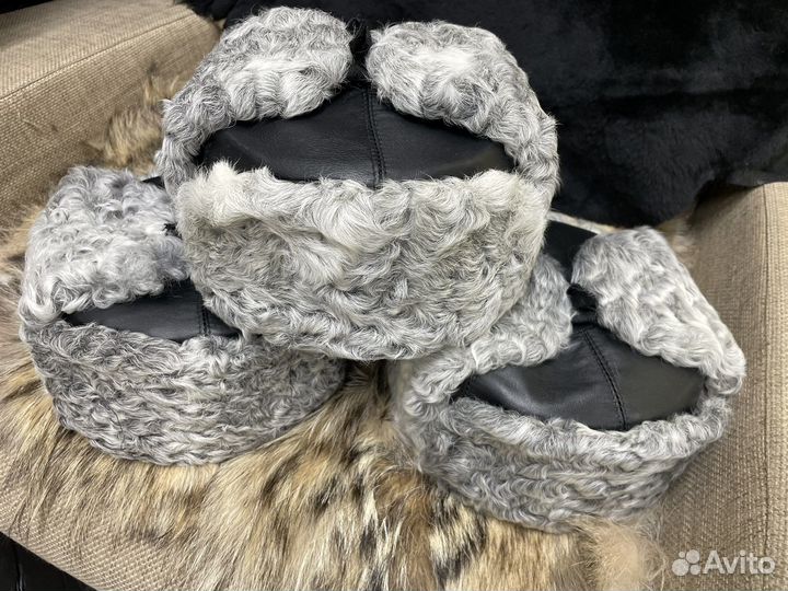 Шапка ушанка генеральская из каракуля