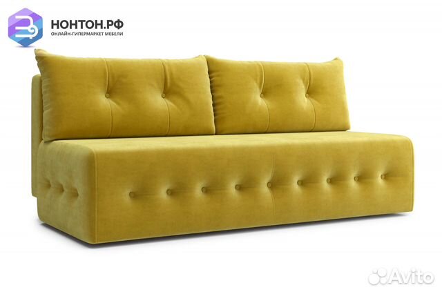 Диван еврокнижка Сити горчичный
