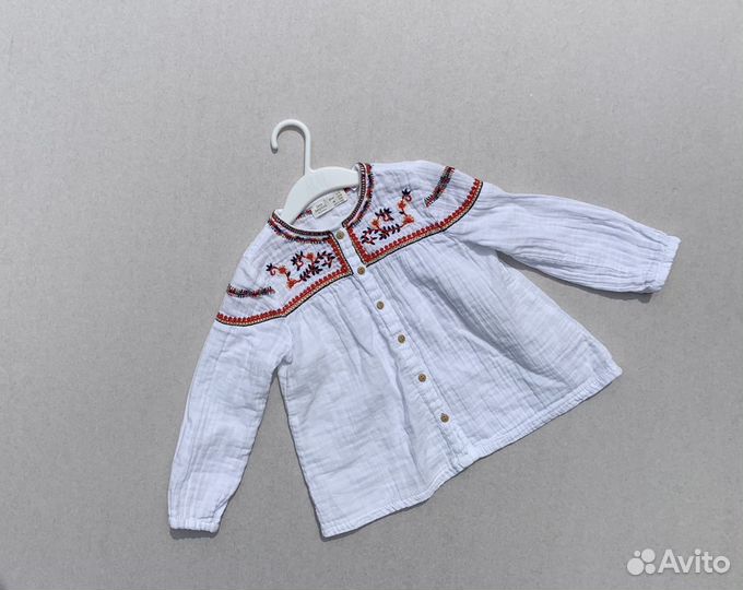 Муслиновая рубашка Zara летняя 98-104