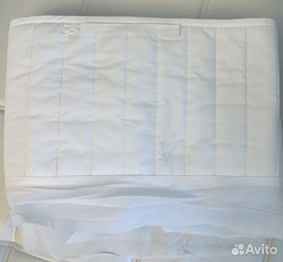 Кроватка с маятником, ящиком + бортики, белье