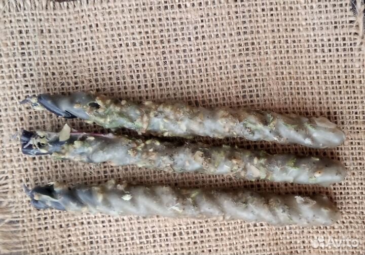 Свечи заряженные восковые с травами