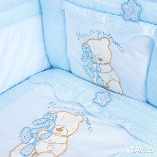 Комплект в кроватку Сабина, голубой