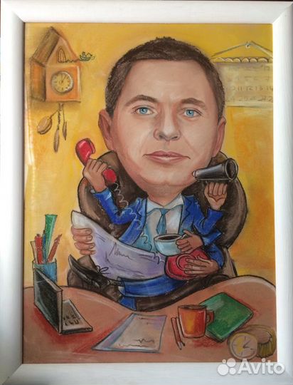 Шарж на заказ. Рама в подарок