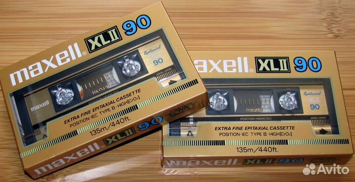 Аудиокассеты золотой maxell XLii 90 Type II Japan