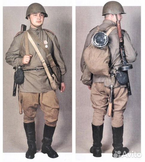 Униформа и снаряжения бойца ркка, 1943 г., копия