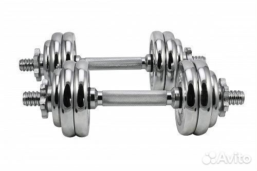 Набор гантелей хром 2 шт(2х7,5 кг)