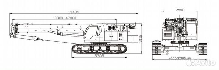 Гусеничный кран XCMG XGC40T, 2023