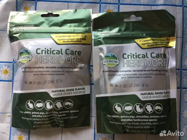 Докорм Oxbow Critical Care (Банан/Яблоко/Ани) 141г