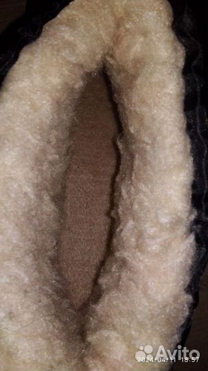 Резиновые полусапожки на меху