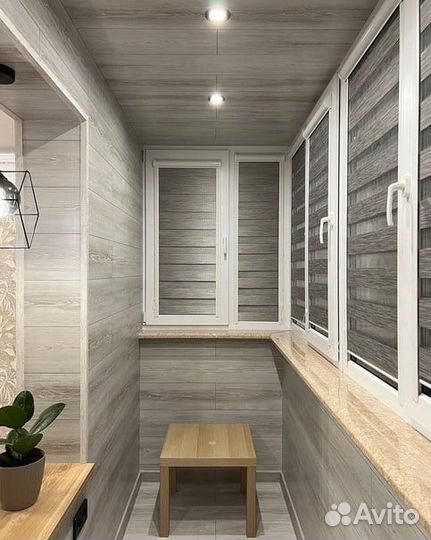 Отделка балконов и лоджий, утепление, остекление