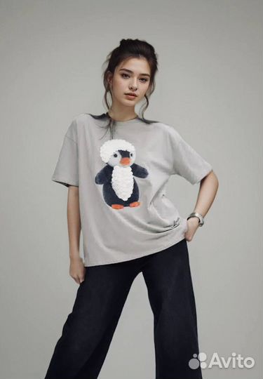 Футболка женская оверсайз Тая пудра