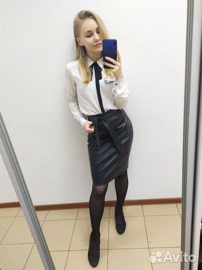 Юбка кожаная ostin 40 размер