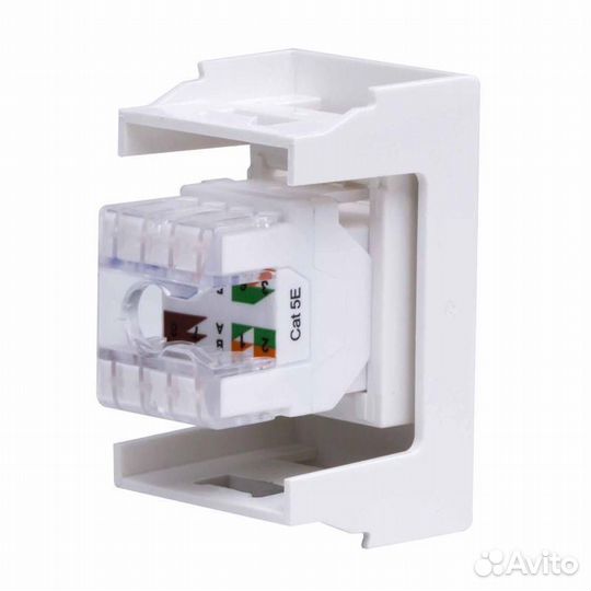 Розетка компьютерная 1-м 1мод. Viva RJ45 кат.5E бел. DKC 45038