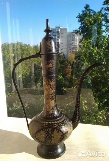 Индийская ваза,кувшин,кумган,чеканка,ручная работа