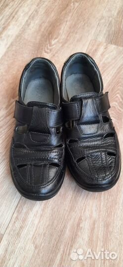 Туфли школьные кожаные