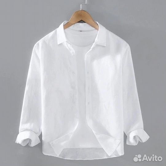 Рубашка мужская лен