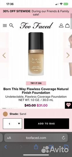 Too Faced тональный крем