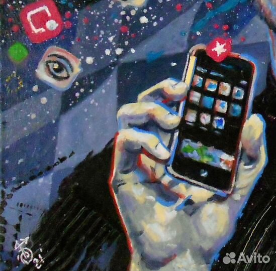 Портрет Стива Джобса, 40х50, масло-холст