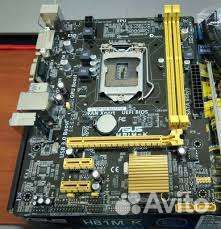 Плата Asus h81m-k + i7