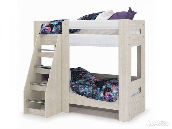 Кровать симба двухярусная белый