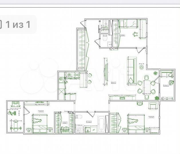 3-к. квартира, 112,8 м², 14/21 эт.