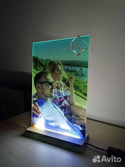 Подставка с подсветкой под Трек на стекле А4