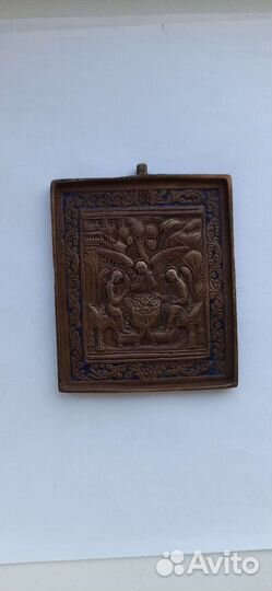 Меднолитая икона Святая Троица