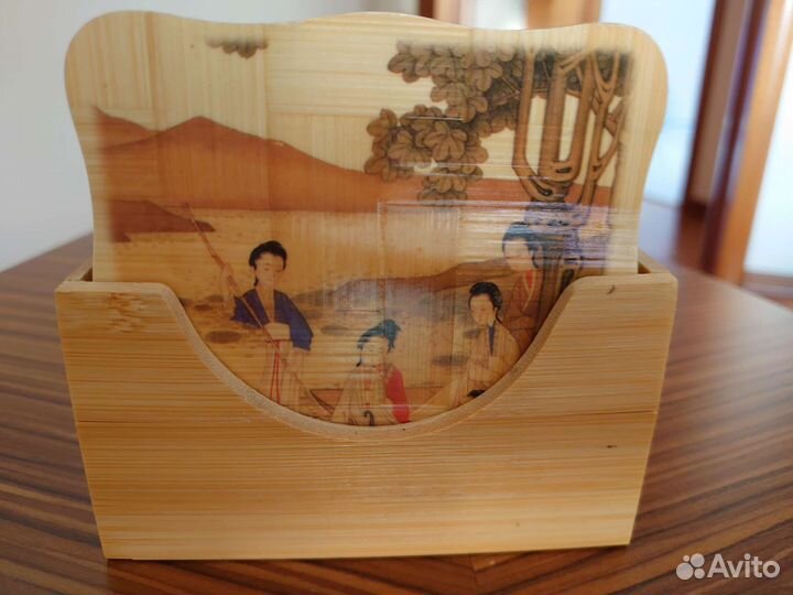 Подставки под стаканы костерсы бамбуковые