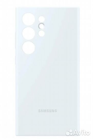 Чехол Silicone Case для Samsung S24 Ultra белый