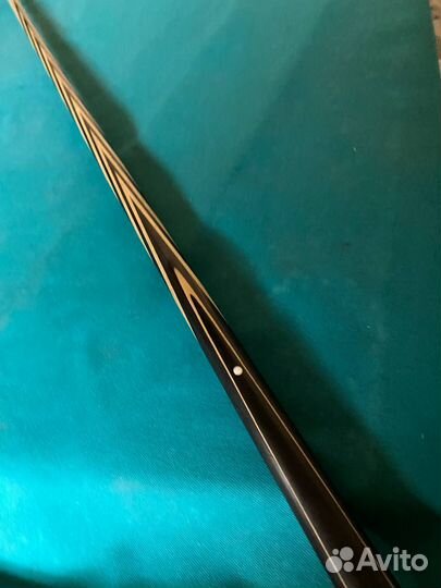 Кий для русского бильярда черный эбен цельный