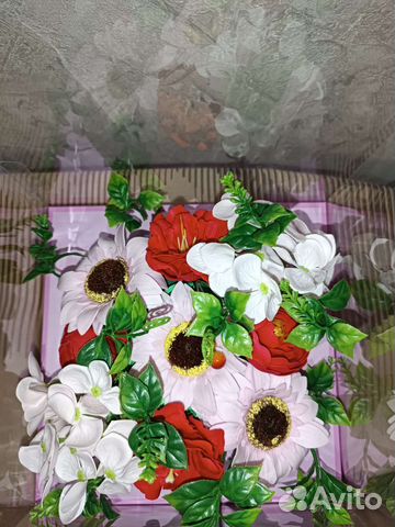 Букет из мыльных цветов