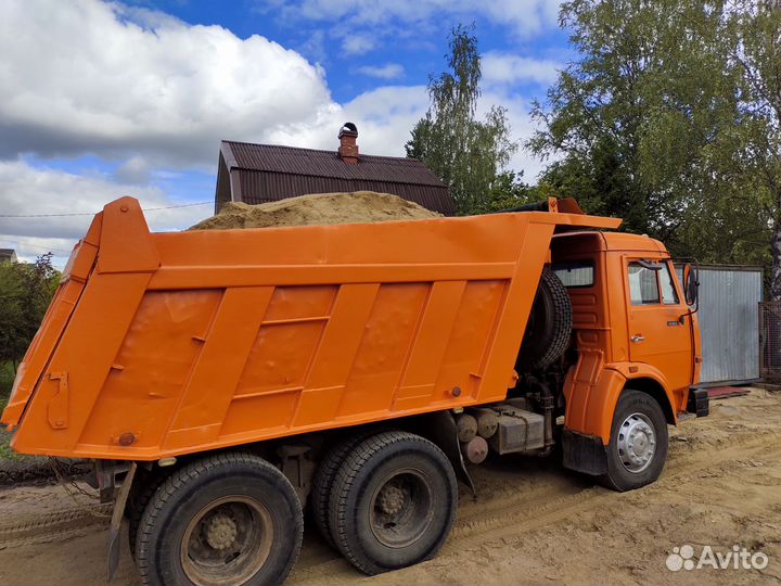 Доставка песка, щебня, плодородной земли
