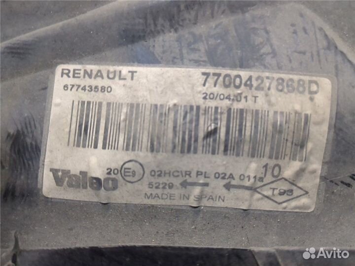 Фара (передняя) Renault Megane, 2001