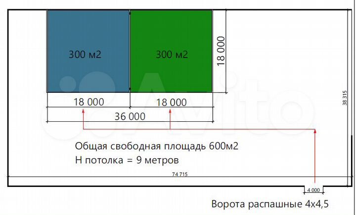 Производство, 500 м²