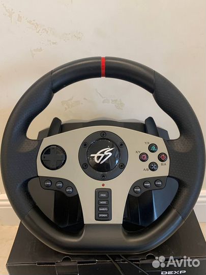 Руль dexp Wheelman Pro черный 25.4 см, резина, для