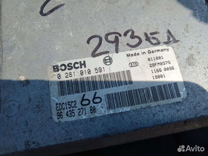 Блок управления двигателем Fiat Scudo 1 9643527180,0281010591