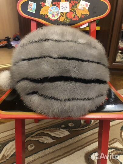 Шапка из голубой норки