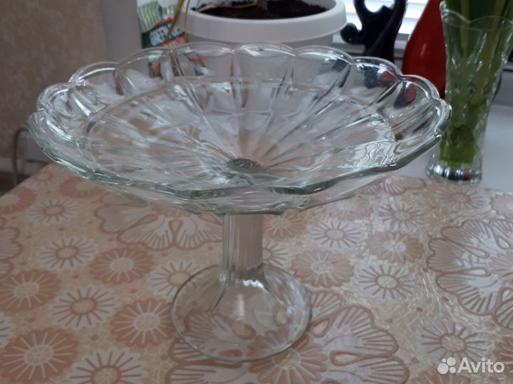 Ваза для фруктов на ножке СССР