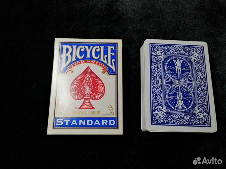 Карты для фокусов Bicycle Double Back (синий/синий