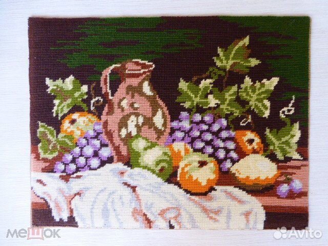 Картины вышитые винтажные.Шерсть 100.Германия