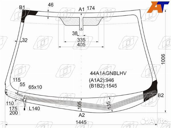 Стекло лобовое KIA cerato