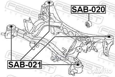 Сайлентблок задней балки SAB021 Febest