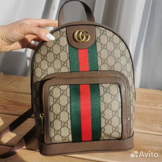 Рюкзак Gucci Из Кожи и Канвы