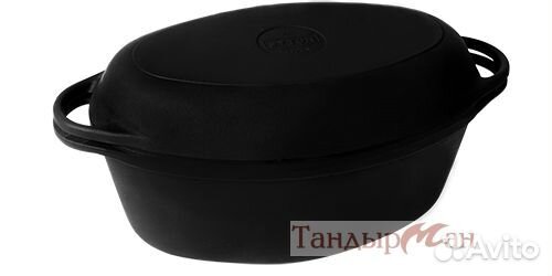 Индюшатница чугунная 400*260*148 об. 9 л ситон