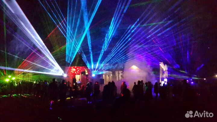 Лазерная светомузыка питание от авто 12в или акб