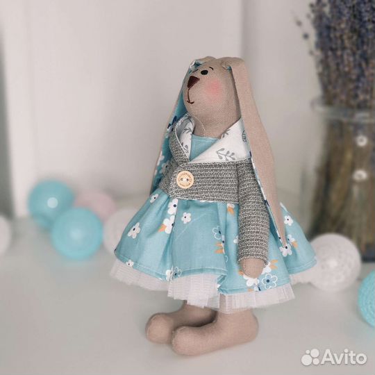 Зайка тильда 25 см ручная работа