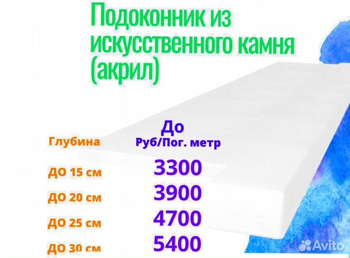 Натуральный подоконник