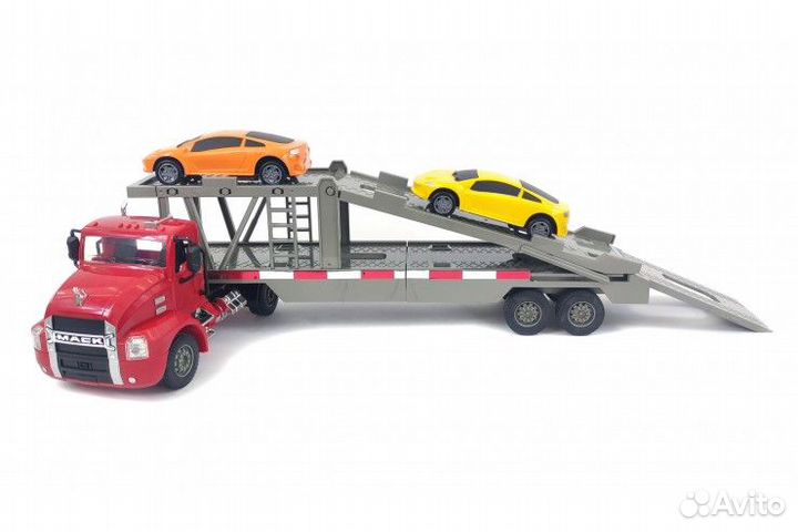 Грузовик-автовоз на радиоуправлении Mack с 2 авто