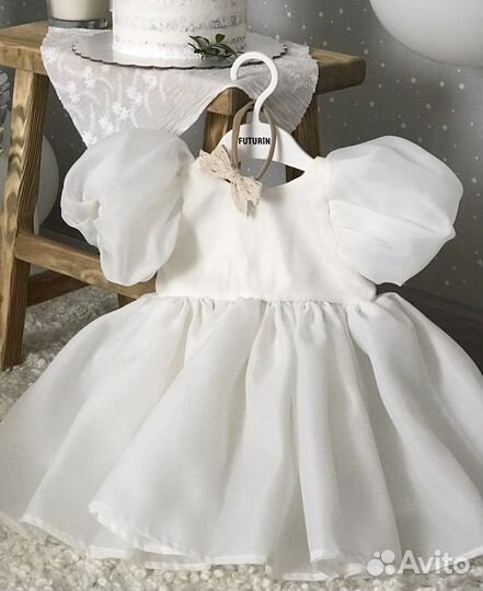 Белое платье для девочки 80